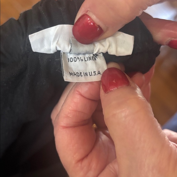 Wide-Leg 💯 % Linen Black Pants - Picture 3 of 4